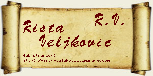Rista Veljković vizit kartica